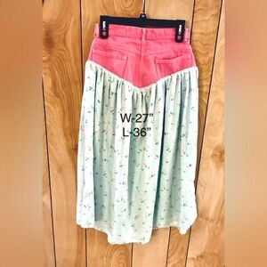 Vintage Cowgirl Jean/Cotton Skirt